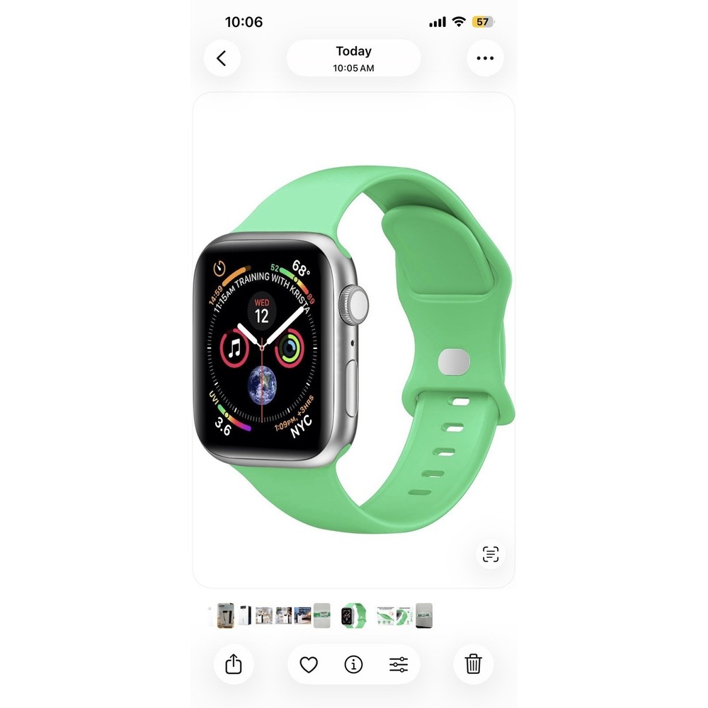 Sport Band Compatible with Apple Watch Bands 42mm‎ 44mm 45mm S/N, Bright Green